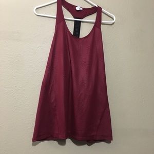 Red workout tank